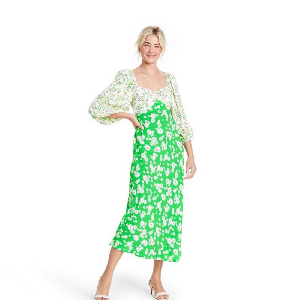 RIXO for Target green daisy dress